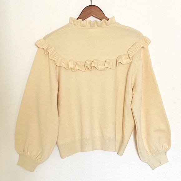 NWOT HYACINTH HOUSE Ruffle Ramona Sweater - Picture 4 of 10